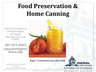 Food Preservation &amp; Home Canning