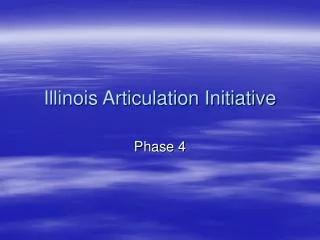 Illinois Articulation Initiative