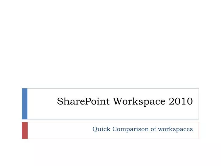 sharepoint workspace 2010
