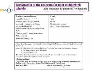 Pedagogical Resources: exercises