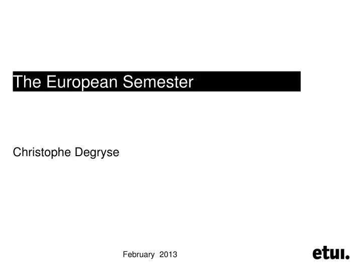 the european semester