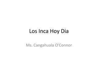 los inca hoy dia