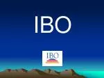 IBO - slide 1
