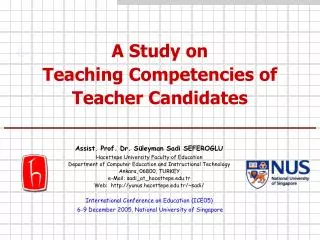 A Study on Teaching Competencies of Teacher Candidates