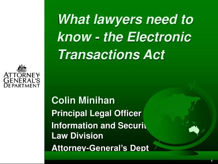 PPT - What lawyers need to know - the Electronic Transactions Act ...