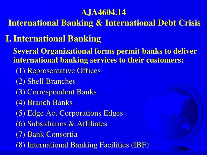 aja4604 14 international banking international debt crisis