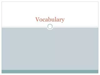 vocabulary