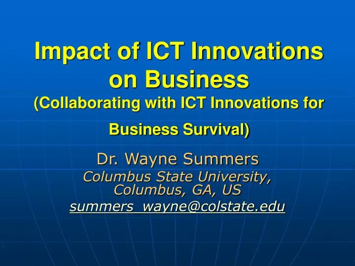 impact of ict innovations on business collaborating with ict innovations for business survival