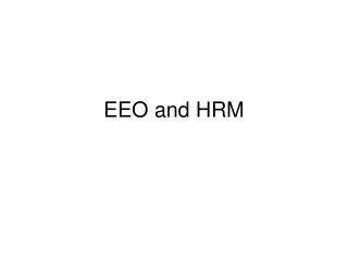 EEO and HRM