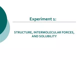 experiment 1