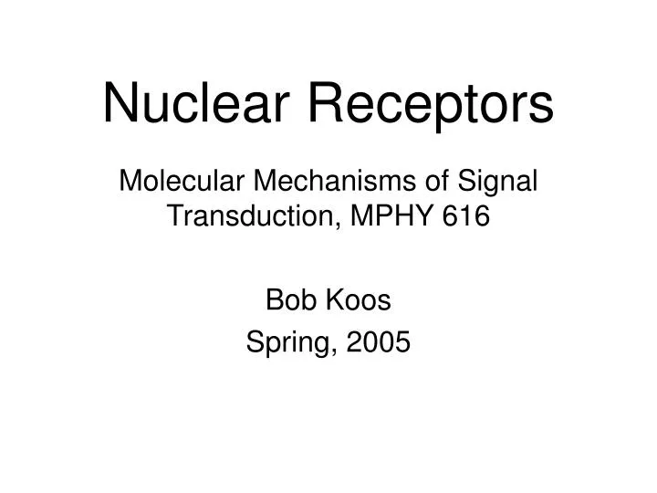 nuclear receptors