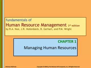 CHAPTER 1 Managing Human Resources