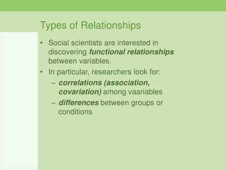 types of relationships