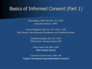 Basics of Informed Consent (Part 1)