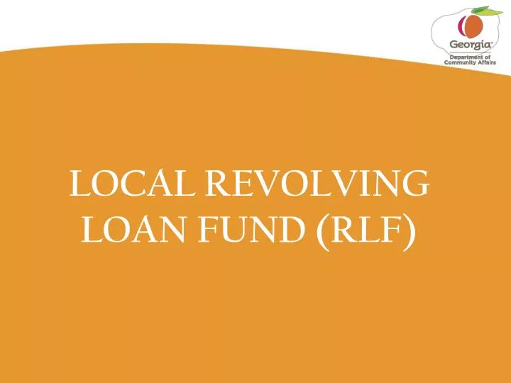 local revolving loan fund rlf