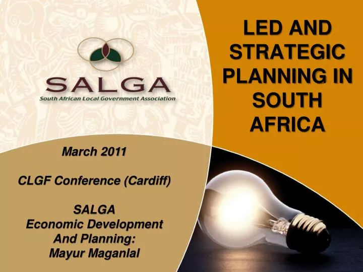 led and strategic planning in south africa