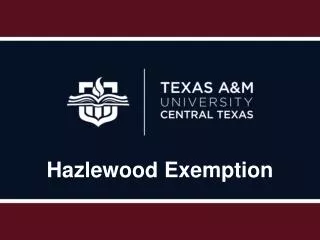 Hazlewood Exemption