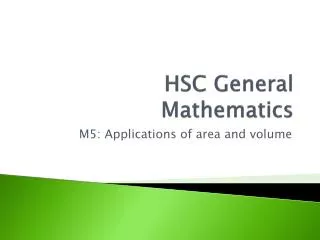 HSC General Mathematics