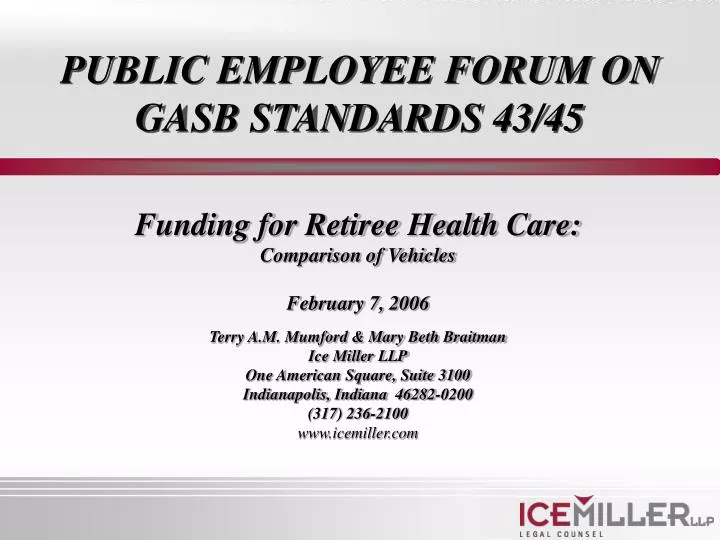 public employee forum on gasb standards 43 45