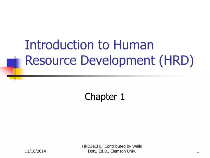 introduction to human resource development hrd