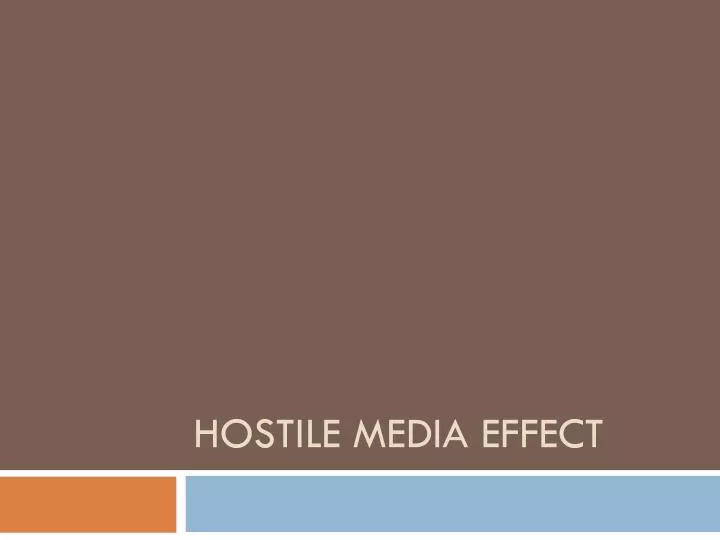 hostile media effect