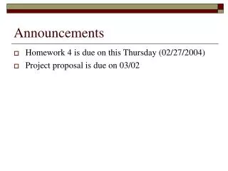 announcements