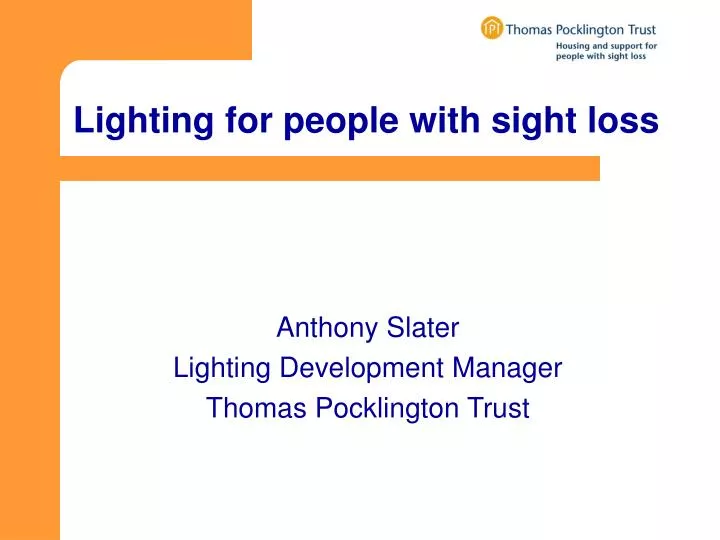lighting for people with sight loss