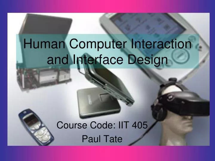 human computer interaction and interface design