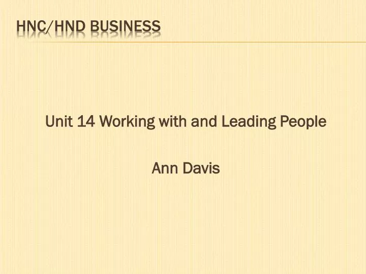 hnc hnd business
