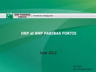 DRP at BNP PARIBAS FORTIS