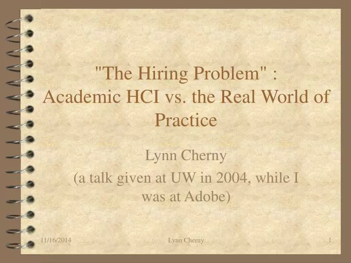 the hiring problem academic hci vs the real world of practice