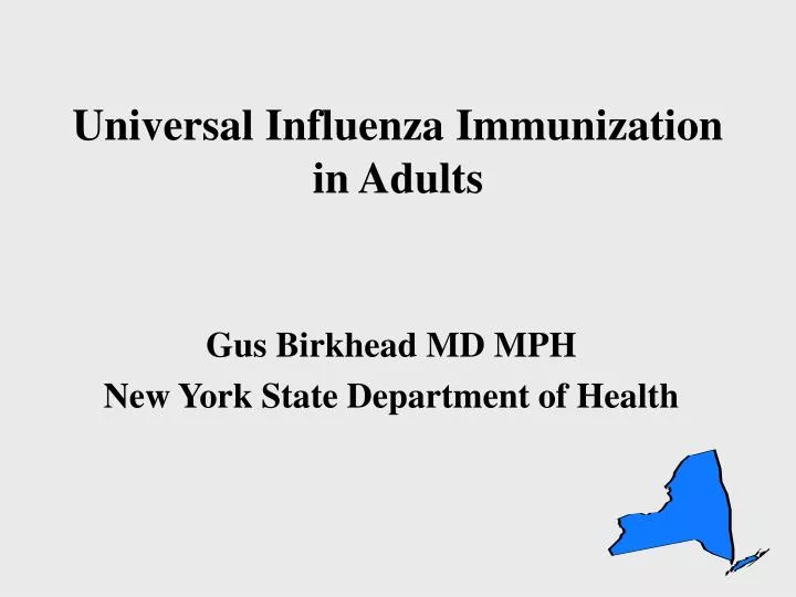 universal influenza immunization in adults