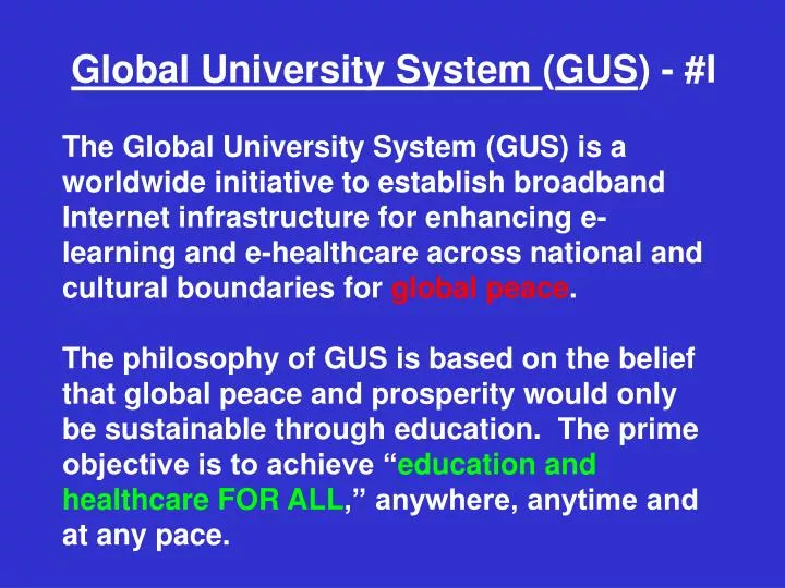 global university system gus i