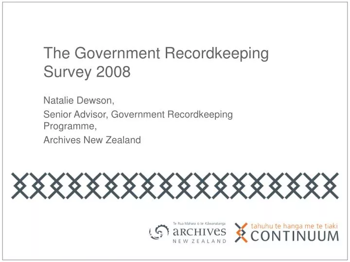 natalie dewson senior advisor government recordkeeping programme archives new zealand