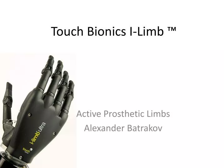 touch bionics i limb