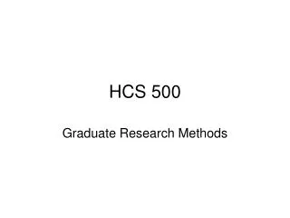 HCS 500
