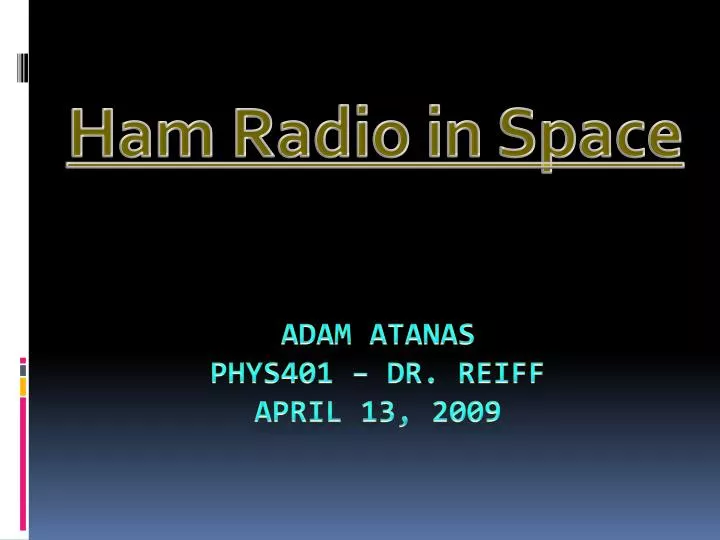 ham radio in space