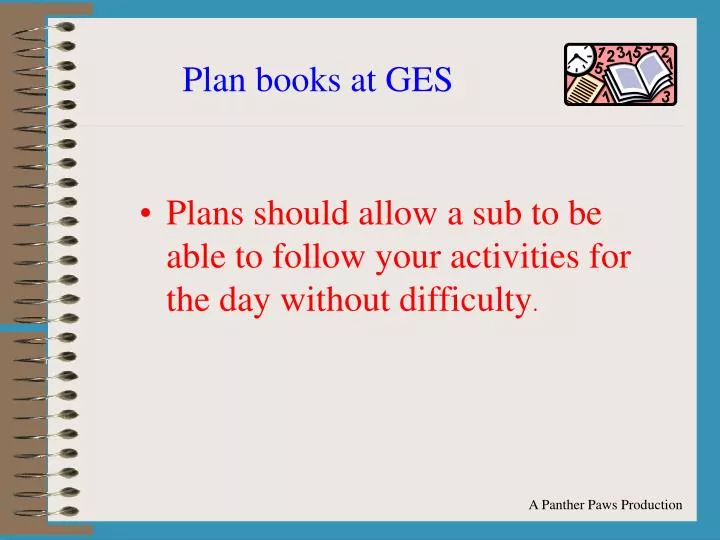 plan books at ges