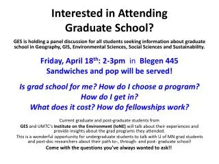Interested in Attending Graduate School?