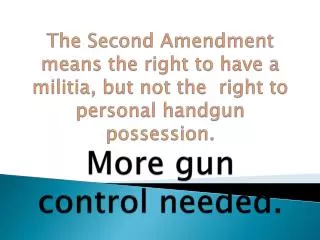 Gun Control Debate May 3, 2010