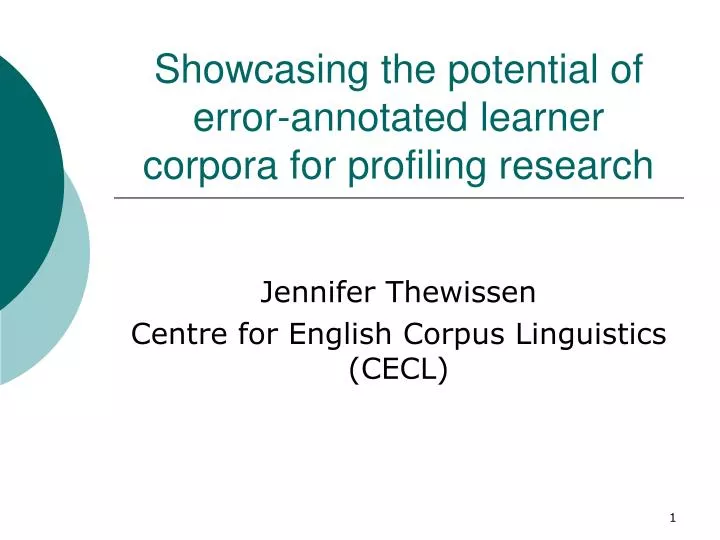 showcasing the potential of error annotated learner corpora for profiling research