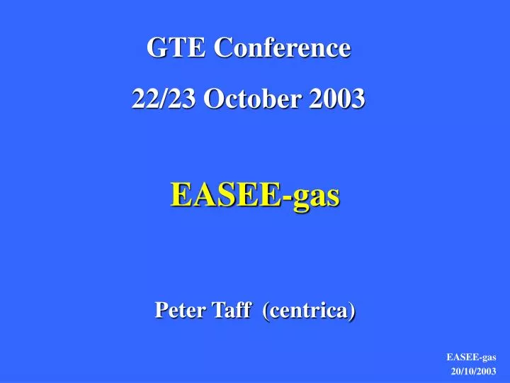 easee gas peter taff centrica