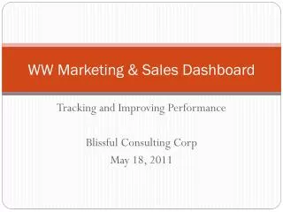 WW Marketing &amp; Sales Dashboard