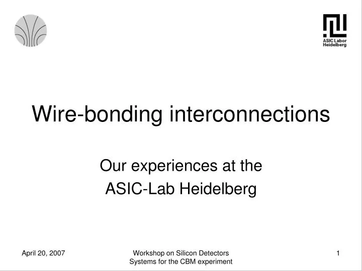 wire bonding interconnections