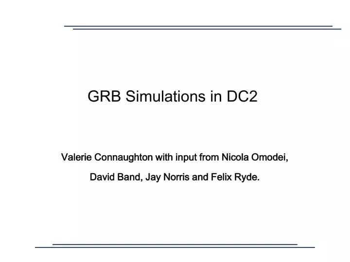 grb simulations in dc2