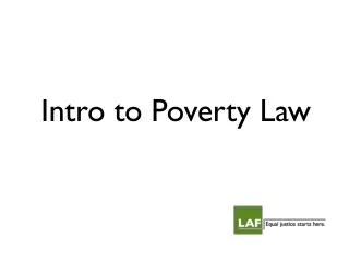 Intro to Poverty Law