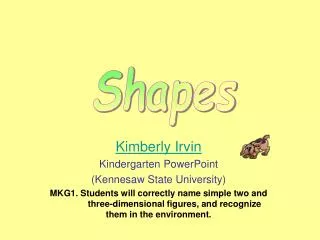 Kimberly Irvin Kindergarten PowerPoint (Kennesaw State University)
