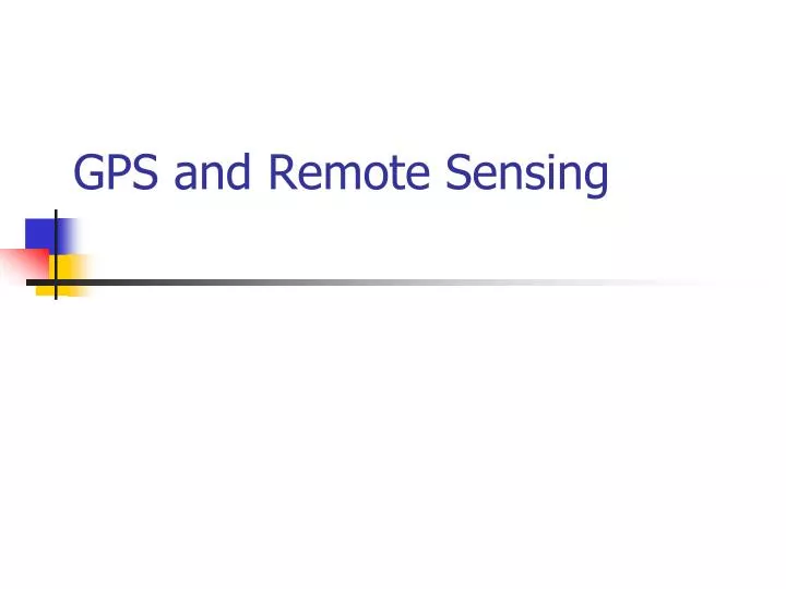 gps and remote sensing