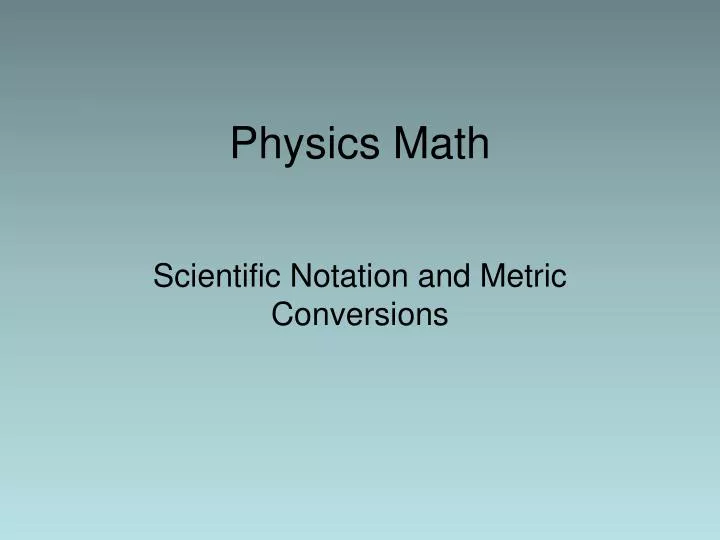 physics math