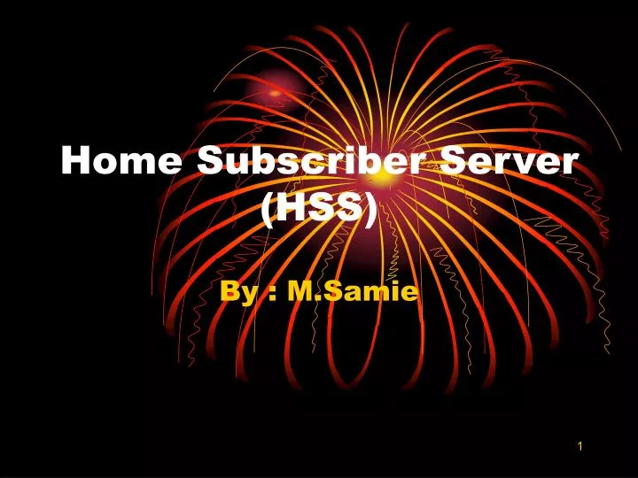 home subscriber server hss